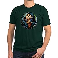 Men's Fitted T-Shirt (Dark) Stained Glass Mother and Child