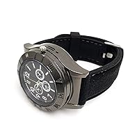 Mens Military Watch Cigarette Electric Lighter with USB Rechargeable Quartz Wristwatch (Nomad, Gunmetal)