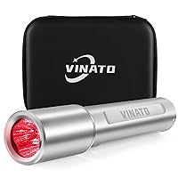 Red Infrared Light Therapy Device - VINATO Upgraded 3-in-1 & Enhanced Strong Energy Red Infrared Light for Body and Face, USB Rechargeable, 5 Wavelengths & 5 LEDs, 420nm 630nm 660nm 850nm 940nm