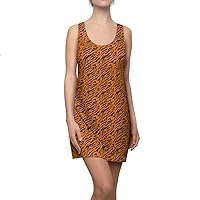 Tiger Animal Print Women's Cut & Sew Racerback Dress