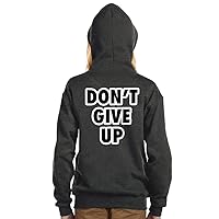 Don't Give Up Kids' Full-Zip Hoodie - Motivational Hooded Sweatshirt - Quotes Printed Kids' Hoodie