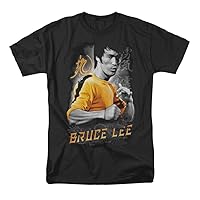 Bruce Lee Men's Yellow Dragon T-Shirt Black