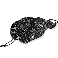 ALAZA Travel Pillow, Halloween Black and White Grunge Background with Spiderwebs Soft Neck Support Pillows for Airplanes Car and Home Washable Cover