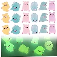 Mini Resin Luminous Pig 36Pcs Cute Mini Pigs Glow in the Dark 0.79 Inch Mini Animal Figurines Car Accessories Landscape Potted Plant Decor DIY Craft Keychain Phone Case Cup Holders