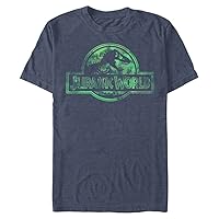 Big & Tall World Jurassic Hunter Men's Short Sleeve Tee Shirt, Navy Blue Heather, 3X-Large