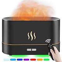 Flame Diffusers for Essential Oils Large Room-Upgraded 300ML Aroma Diffuser Humidifier with RGB Light-Remote Control for Home Office Shop Gym