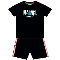 Marvel Avengers T-Shirt and Shorts Set Superhero Daywear for Kids Black 16