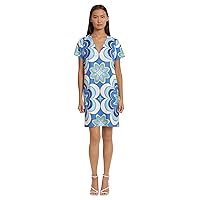 Donna Morgan Women's Sleek V-Neck Shift Dress