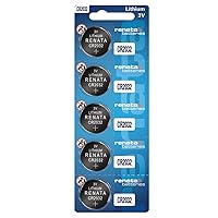 Renata CR2032 Batteries - 3V Lithium Coin Cell 2032 Battery (5 Count)