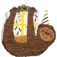 Sloth-Shaped Drum Piñata - 1 Pc. - Colorful and Unique Design, Perfect for Kids Birthdays & Celebrations