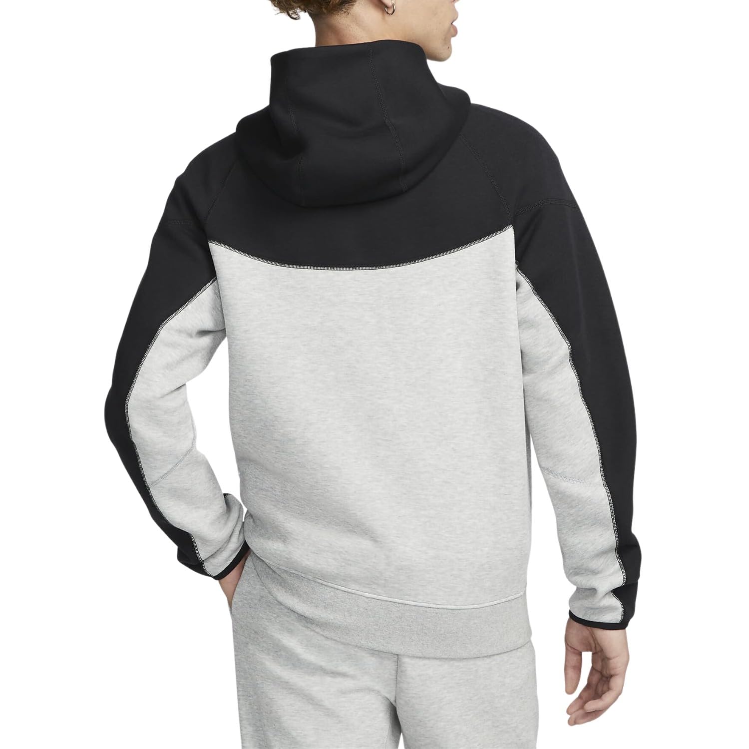 Nike Sportswear Tech Fleece Windrunner Men's Full-Zip Hoodie Size - Small Heather/Black