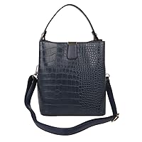 Angel Moon Women's Handbag, PU Leather, Shoulder Bag, Crossbody, Lizard Pattern, Vertical