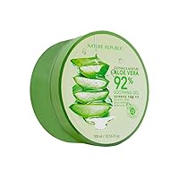Nature Republic New Soothing & Moisture Aloe Vera 92% Gel, 10.56 Fl Oz Nature Republic New Soothing & Moisture Aloe Vera 92% Gel, 10.56 Fl Oz