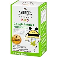 Zarbee's Naturals Baby Cough Syrup* + Mucus, Natural Grape Flavor, 2 Ounces