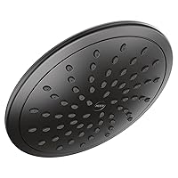 Matte Black 8-Inch Wide Fixed Rainshower, Rain Showerhead for Tub and Shower, 6345BL