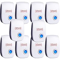 Ultrasonic Pest Repeller 10 Pack Electronic Plugin Indoor Sonic Repellent pest Control fo Bugs Roaches Insect Mice Mouse Spiders Mosquito Repell ent Indoors Ultrasonic Repeller