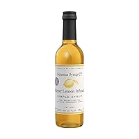 Sonoma Syrup Co | American Artisan Formula | Meyer Lemon Infused Simple Syrup, NET 12.7 Fl Oz