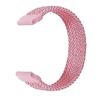 Braided Solo Loop Strap 20mm Universal, 22mm Universal Watch Band (Color : Pink, Size : 20mm Universal-M)