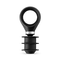 True Locking Bottle Stoppers with Key - Stainless Steel and Silicone Wine Topper Seal Set of 3 with Key - Dishwasher Safe