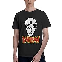 Anime Manga Kaliman T Shirt Mens Summer Round Neck Tops Cotton Casual Short Sleeve Shirts