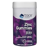 Zinc Gummies by Trace Minerals - Great for Adults & Kids – Vegan, Gluten Free, Non GMO Supplement - Natural Immune Defense Booster with Digestive Health Support - 60 Gummy Chewables