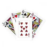 Heart 9 Playing Cards Pattern Poker Playing Magic Card Fun Board Game
