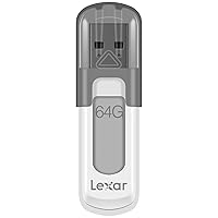 Lexar 64GB JumpDrive V100 USB 3.0 Flash Drive for Storage Expansion and Backup, Gray (LJDV100-64GABNL)