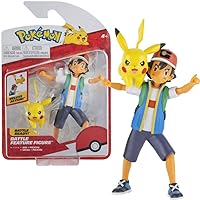 AB Gee 674 PKW2473 EA Pokemon Battle Feature 4.5in Fig Ash and Pikachu, red