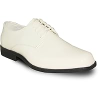 VANGELO Men's Tuxedo Shoes TUX-1 Wrinkle Free Dress Shoes Formal Oxford Ivory Patent