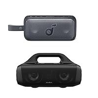 Soundcore Anker Motion Boom & Motion 300 Portable Speaker, Bluetooth Speaker with Wireless Hi-Res Sound, SmartTune Technology, 30W Stereo Sound, 30W Playback, and IPX7 Waterproof, for Backyard