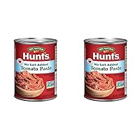 Hunt’s Tomato Paste No Salt Added, 6 Oz. (Pack of 2)