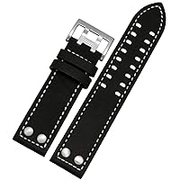 RAYESS Genuine Leather Watchband For HAMILTON H760250 H77616533 Wristband Brand Watch Straps 20mm 22mm With Button Clasp