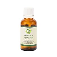 Myrtle Essential Oil | Myrtus Communis | Myrtle Oil | for Skin | Undiluted | 100% Pure Natural | Steam Distilled | Therapeutic Grade | 10ml | 0.338oz by R V Essential
