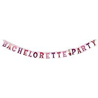 Bachelorette Party Banner, Pink/White/Purple, 4 Ounce