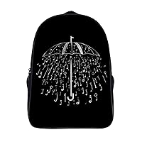Umbrella Note Music 16 Inch Backpack Adjustable Strap Daypack Laptop Double Shoulder Bag for Hiking Travel