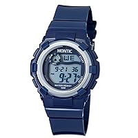 Digital Sports Watch - Multi Function Medium Size Blue Gloss Waterproof