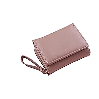 Wallet for Women Female Hand bag with Zipper Pocket ID Credit Card Holder Leather around Small Ladies Mini Purse Clutch Hasp (Brown), L-066
