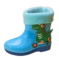 Baby Girls Rain Boots ShoesChildren Infants Boys Cartoon Dinosaur Waterproof Rain Boots Shoes Gift for Newborn