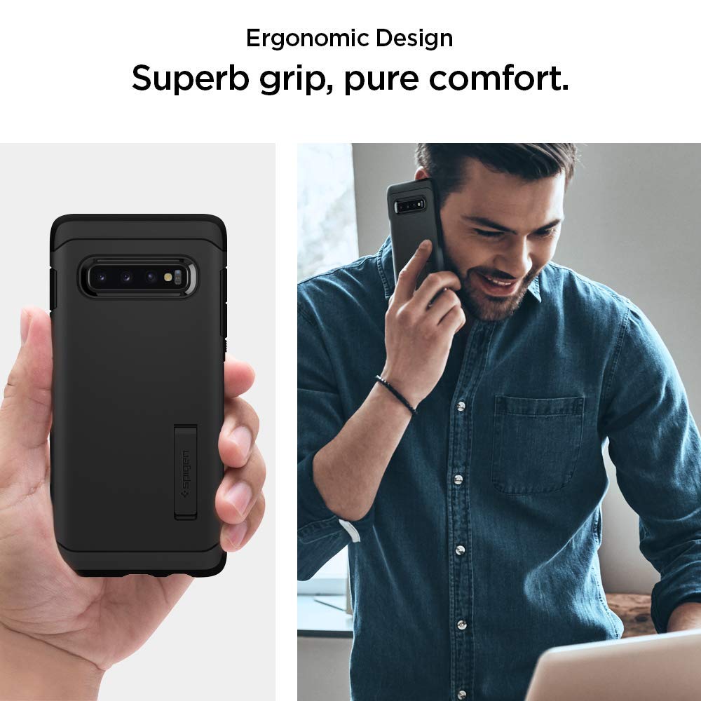 Spigen Tough Armor Designed for Samsung Galaxy S10 Plus Case (2019) - Black