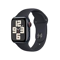 Apple Watch SE (2nd Gen) [GPS + Cellular 40mm] Smartwatch with Midnight Aluminum Case with Midnight Sport Band S/M. Fitness & Sleep Tracker, Crash Detection, Heart Rate Monitor