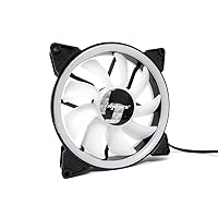 Bgears b-DualRing 120 White Fan with 30 White LEDs Front and Back Lighting Effect at Extreme Airflow of 101 CFM
