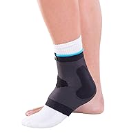 DonJoy DA161AV02-BLK-S Deluxe Elastic Ankle for Sprain, Strain, Swelling, Black, Small fits 7.75