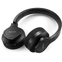 PHILIPS A4216 Wireless Sports Headphones, up to 35 Hours Play time, Washable Cooling Ear-Cup Cushions, IP55 Water/dust Protection, Bluetooth + 3.5 mm Audio Port, Built-in Microphone TAA4216BK