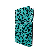 MightySkins Skin Compatible with Playstation 5 Slim Digital Edition Console Only - Teal Leopard | Protective, Durable, and Unique Vinyl Decal wrap Cover | Easy to Apply | Made in The USA