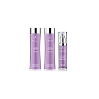 Alterna Caviar Anti-Aging Smoothing Anti-Frizz Shampoo, Conditioner, Nourishing Oil Regimen Starter Set | Smooths Hair, Tames Frizz | Sulfate Free