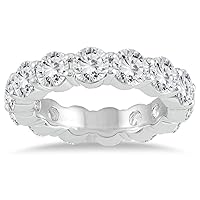 AGS Certified Diamond Eternity Band in 14K White Gold (5.85-6.75 CTW)