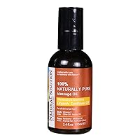 Natural Solution 100% Naturally Pure Massage Oil,for Aromatherapy Relaxing Massage,Organic Sunflower Oil,Jojoba Oil & Olive Oil,Hair & Skin Care Benefits,Moisturizing & Nourishing - 3.4 oz