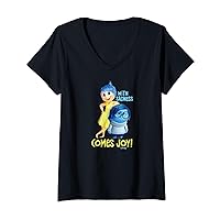 Womens Inside Out - With Sadness Comes Joy! V-Neck T-Shirt