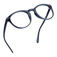 LifeArt Blue Light Blocking Glasses, Anti Eyestrain, Computer Reading Glasses, Gaming Glasses, TV Glasses for Women, Anti Glare(Navy, No Magnification)