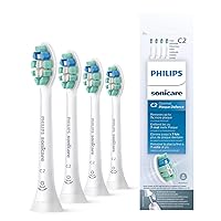 Philips Sonicare Original C2 Optimal Plaque Defence (Formerly ProResults Plaque Control) - 4 Pack in White (Model HX9024/10)